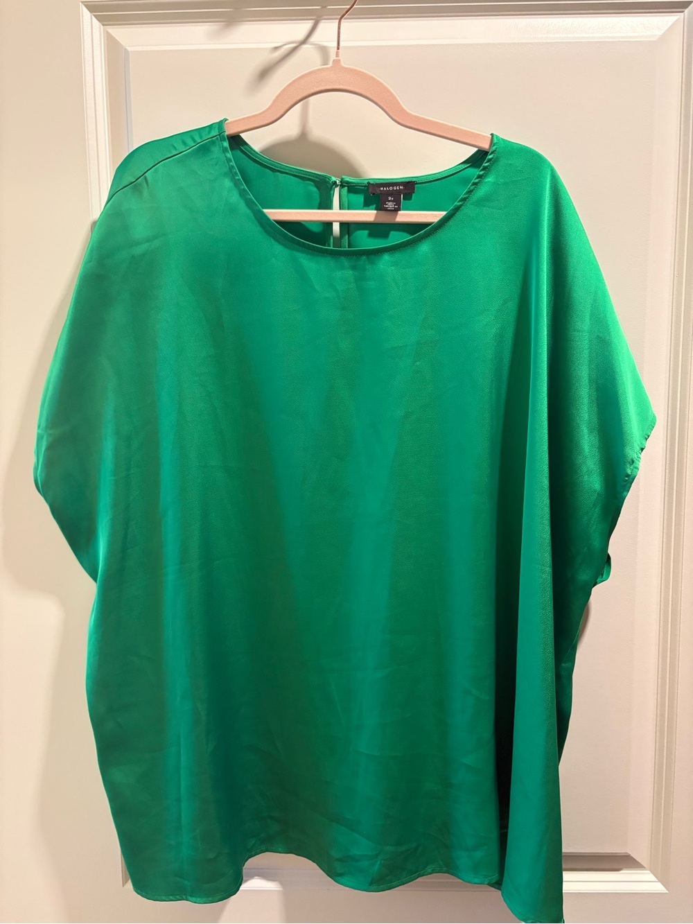 Halogen Emerald Green Draped Tunic Top